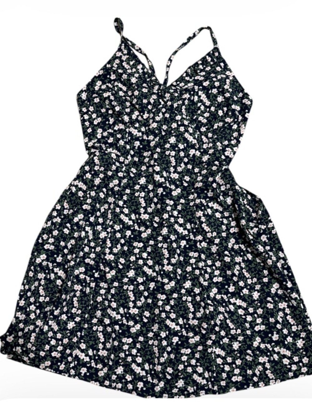 Zaful dress  Floral Sundress with Spaghetti Straps cut out back tie medium NEW